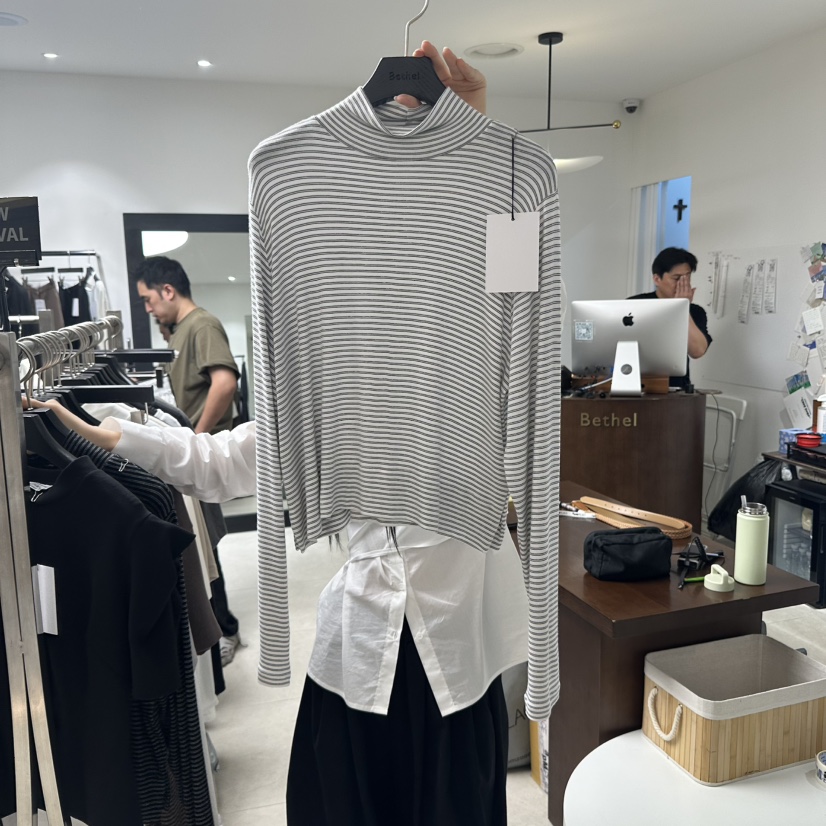 BETHEL東大門㊣代購女士新品25秋冬時尚職業推薦休閑長袖T恤BETHEL長袖T恤圖色1
