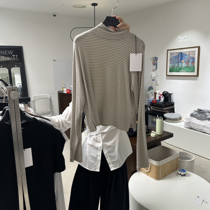 BETHEL東大門㊣代購女士新品25秋冬時尚職業推薦休閑長袖T恤BETHEL長袖T恤圖色2