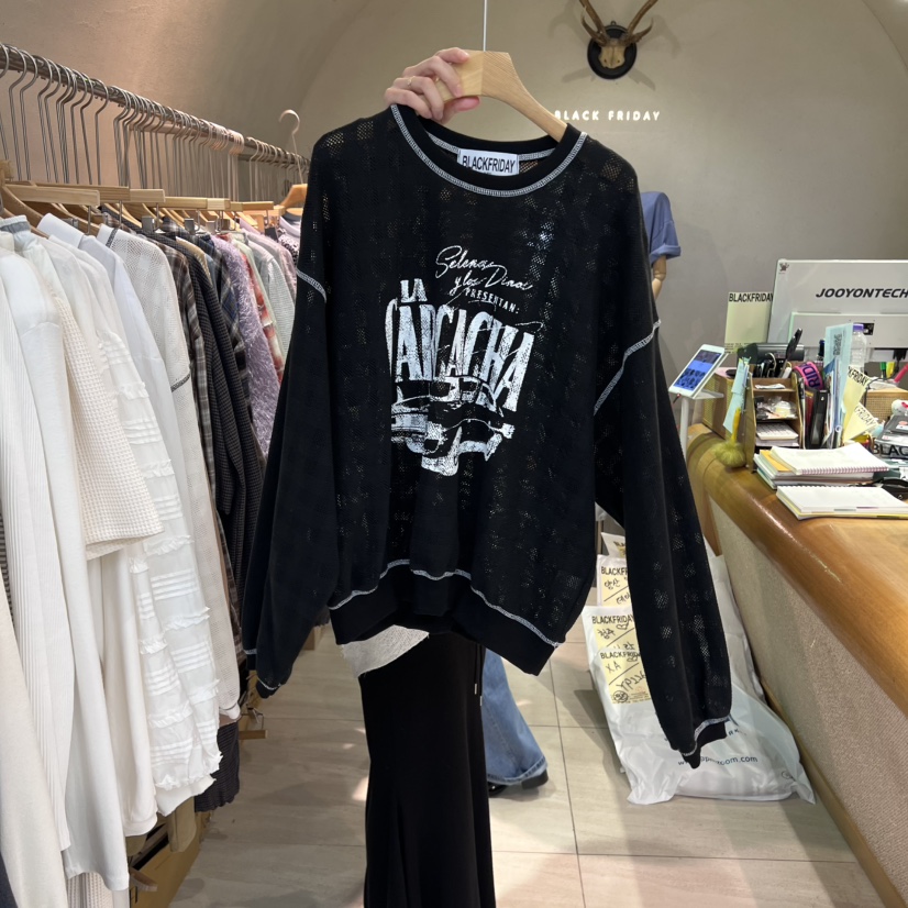 BLACKFRIDAY韓國代購㊣女士新品25秋冬時尚熱賣人氣真品衛衣BLACK FRIDAY衛衣圖色3