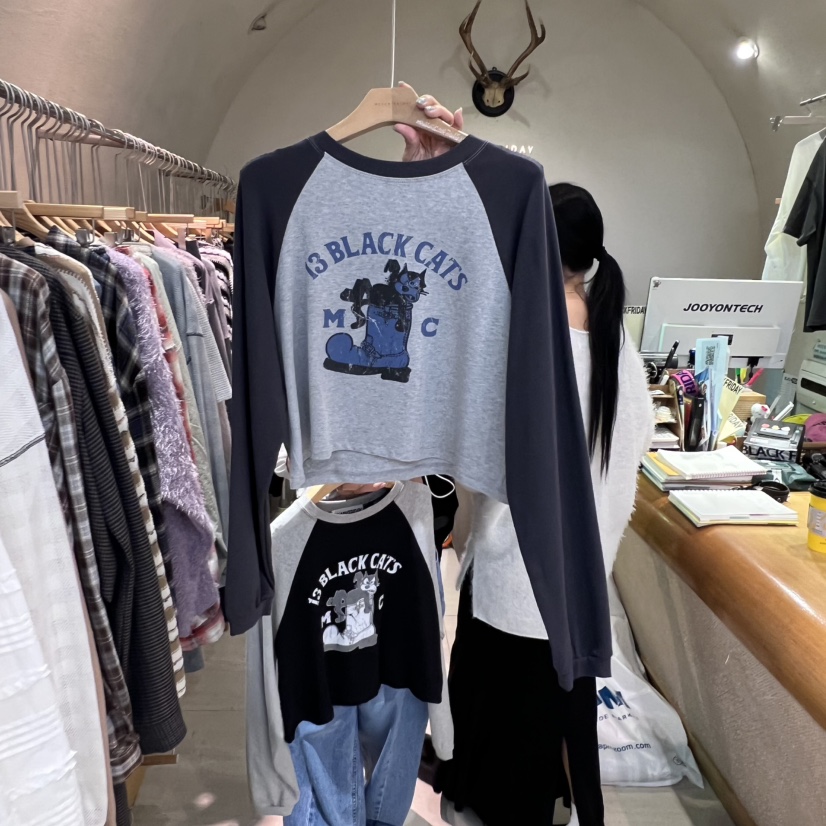 BLACKFRIDAY東大門㊣直郵女士新款熱賣時尚職業推薦長袖T恤BLACK FRIDAY長袖T恤圖色2