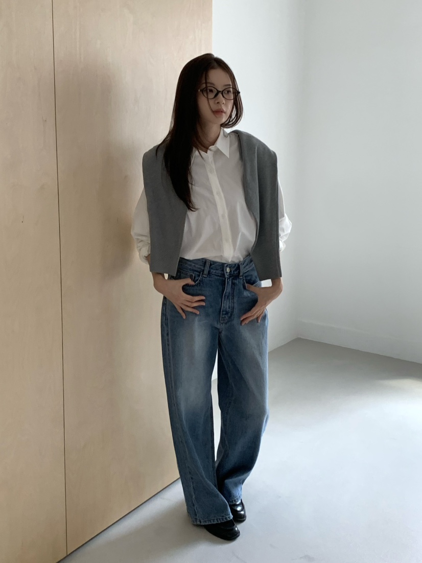 ANOU東大門㊣代購女裝新品熱賣時尚人氣推薦真品25秋冬牛仔褲ANOU牛仔褲