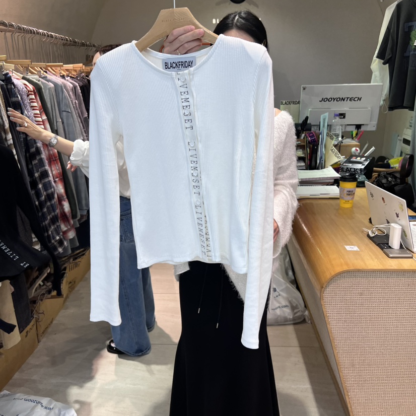 BLACKFRIDAY東大門㊣直郵女士新品25秋冬職業真品推薦長袖T恤BLACK FRIDAY長袖T恤