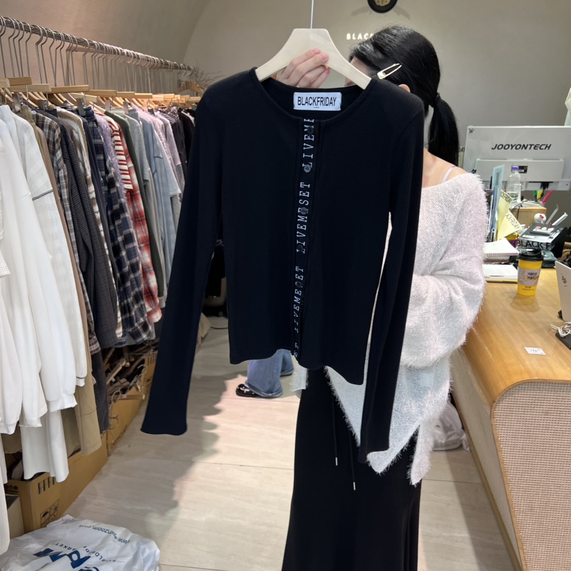 BLACKFRIDAY東大門㊣直郵女士新品25秋冬職業真品推薦長袖T恤BLACK FRIDAY長袖T恤圖色2