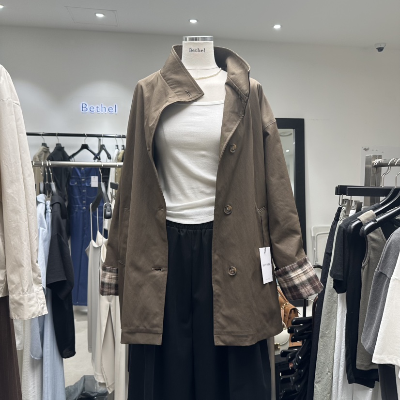 BETHEL東大門㊣代購女士新品推薦25秋冬休閑時尚人氣夾克高領BETHEL夾克