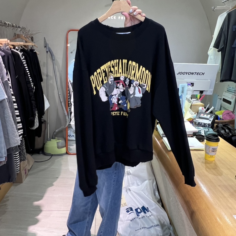 BLACKFRIDAY東大門㊣代購女士新款職業真品休閑衛衣大力水手BLACK FRIDAY衛衣圖色2