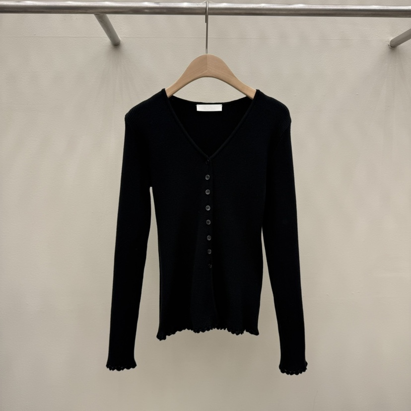 EOOB/LAMEREI東大門㊣直郵女士新款職業休閑針織衫蕾絲羅紋EOOB/LAMEREI針織衫圖色2