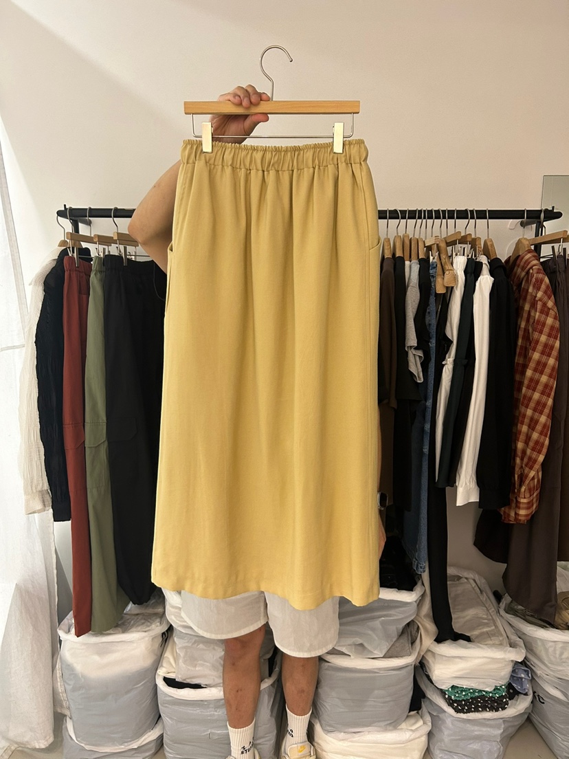AS THOUGHT東大門㊣直郵女裝新款真品25秋冬人氣熱賣長裙口袋AS THOUGHT長裙