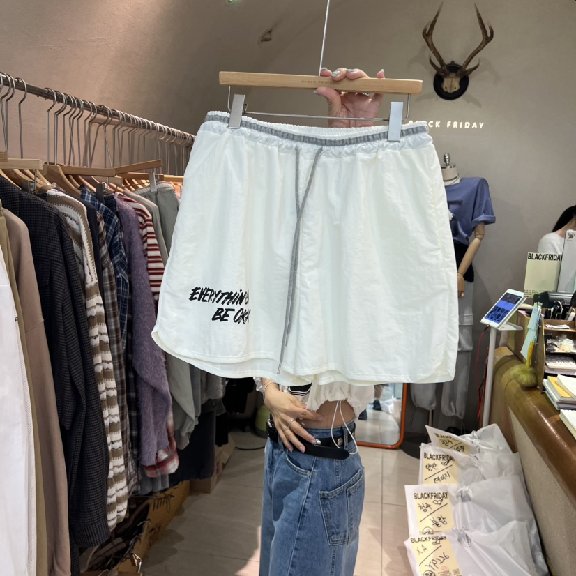 BLACKFRIDAY韓國代購㊣女裝新品25秋冬時尚休閑真品推薦短褲BLACK FRIDAY短褲圖色3