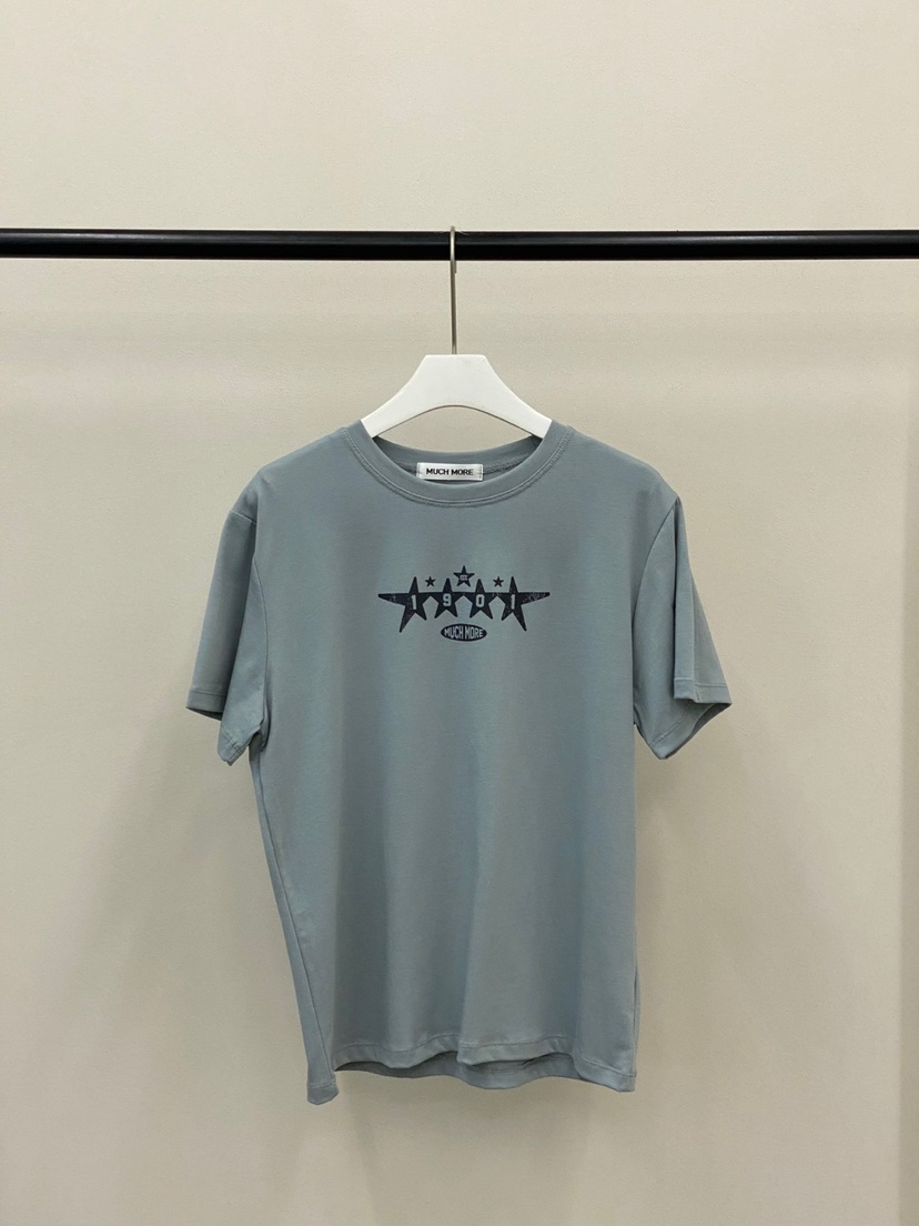 MUCH MORE韓國代購㊣女士新品真品推薦時尚25秋冬職業T恤復古MUCH MORET恤圖色3