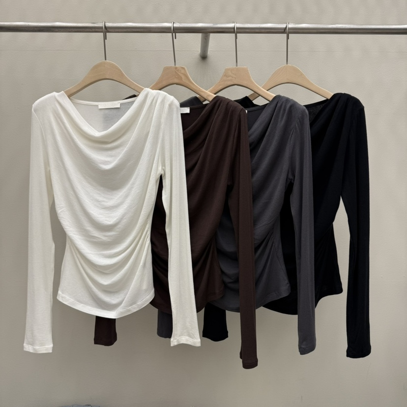 EOOB/LAMEREI韓國直郵㊣女士新品25秋冬休閑時尚熱賣長袖T恤EOOB/LAMEREI長袖T恤