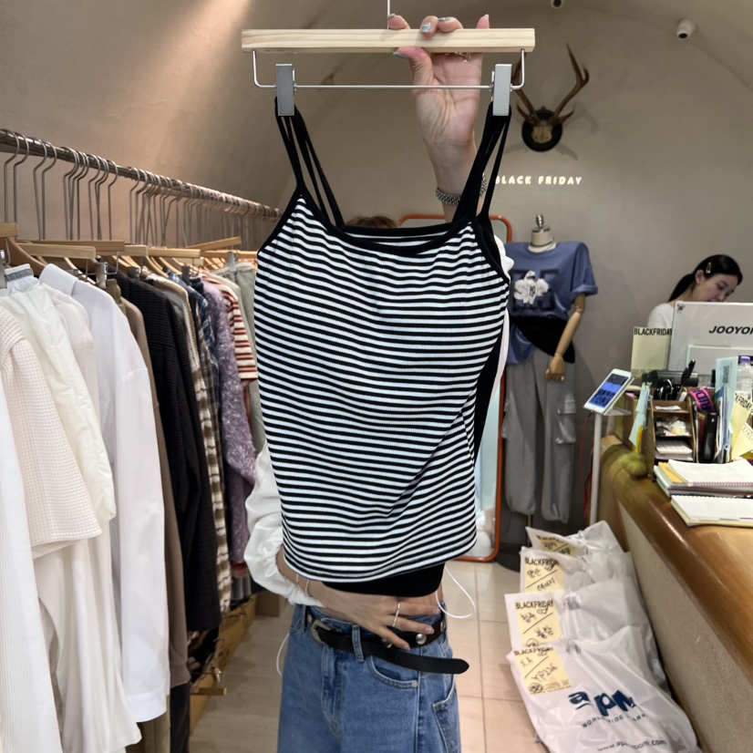 BLACKFRIDAY韓國直郵㊣女士新款職業休閑人氣25秋冬吊帶背心BLACK FRIDAY吊帶/背心