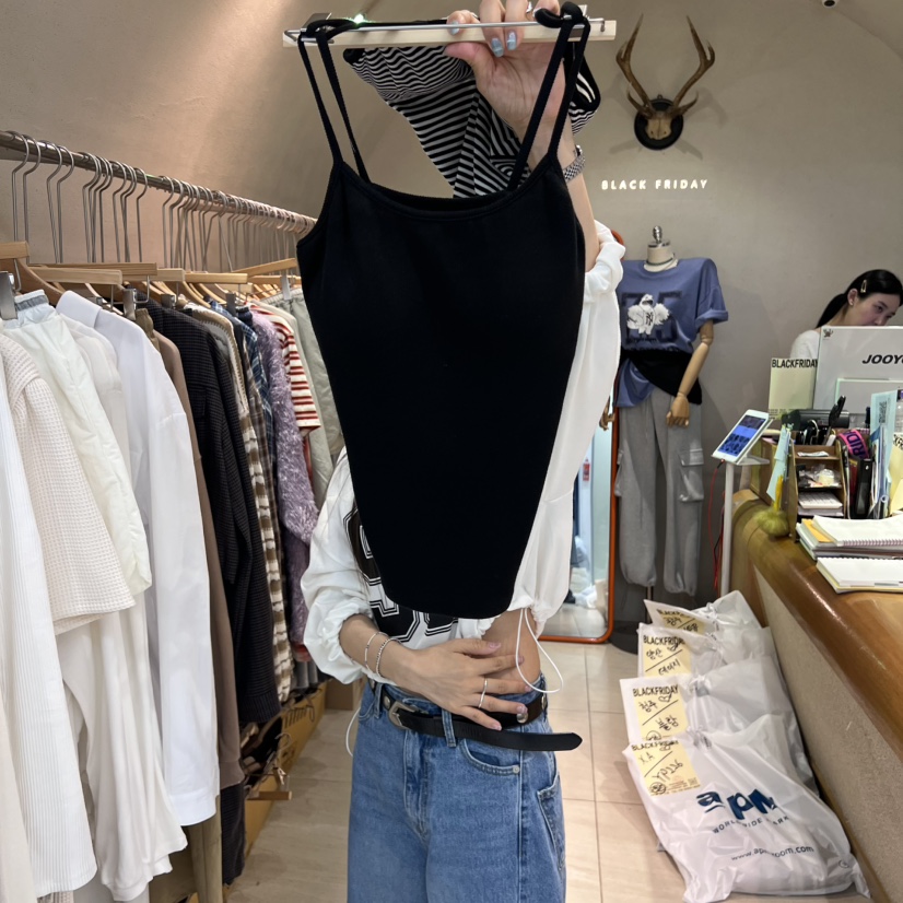 BLACKFRIDAY韓國直郵㊣女士新款職業休閑人氣25秋冬吊帶背心BLACK FRIDAY吊帶/背心圖色2