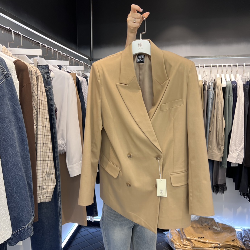 OUS/INCH-L韓國代購㊣女裝新品25秋冬熱賣時尚推薦職業夾克OUS/INCH夾克