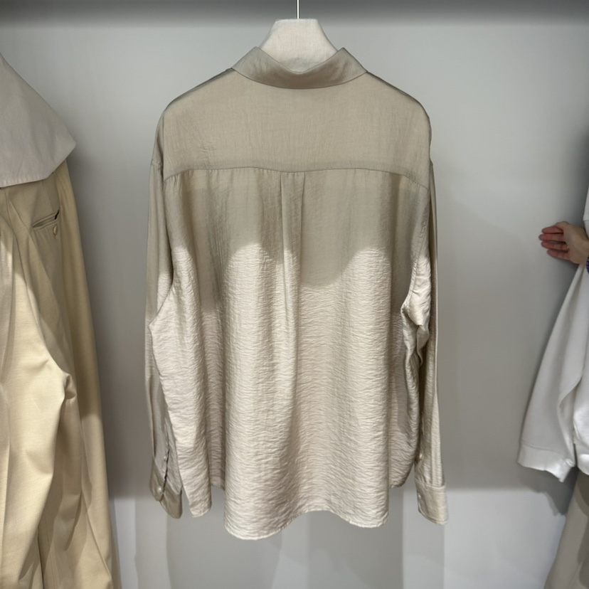FRENCH DOOR韓國直郵㊣女士新款時尚25秋冬襯衫蕾絲衫天絲FRENCH DOOR襯衫/蕾絲衫