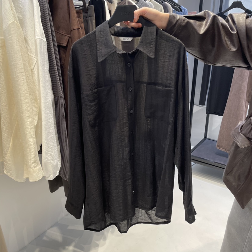 OSOO東大門㊣直郵女士新品推薦休閑真品25秋冬時尚襯衫蕾絲衫OSOO襯衫/蕾絲衫圖色2
