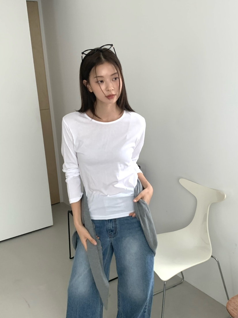 ANOU韓國直郵㊣女士新款真品熱賣人氣25秋冬時尚推薦長袖T恤ANOU長袖T恤