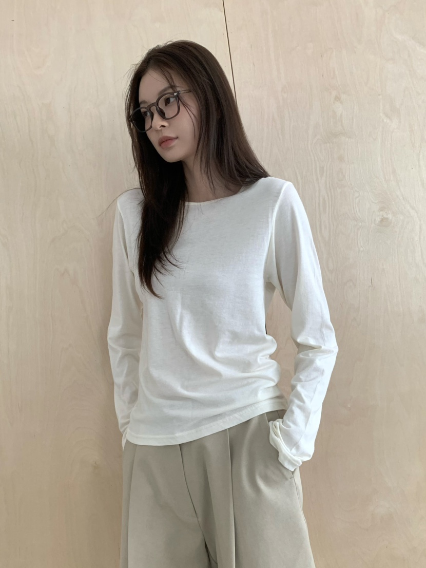 ANOU韓國直郵㊣女士新款真品熱賣人氣25秋冬時尚推薦長袖T恤ANOU長袖T恤