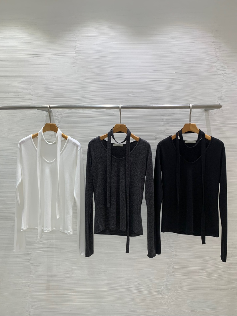 LUCY SALON東大門㊣直郵女士新品人氣時尚25秋冬長袖T恤含脖帶LUCY SALON長袖T恤