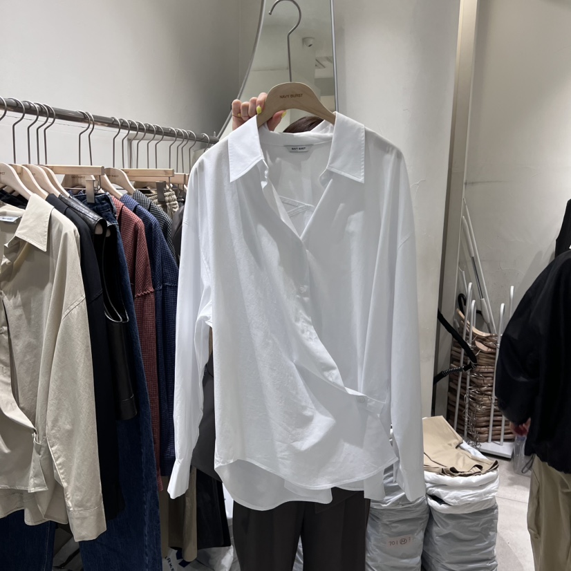 NAVYBURST東大門㊣直郵女士新品時尚職業25秋冬熱賣襯衫蕾絲衫NAVY BURST襯衫/蕾絲衫