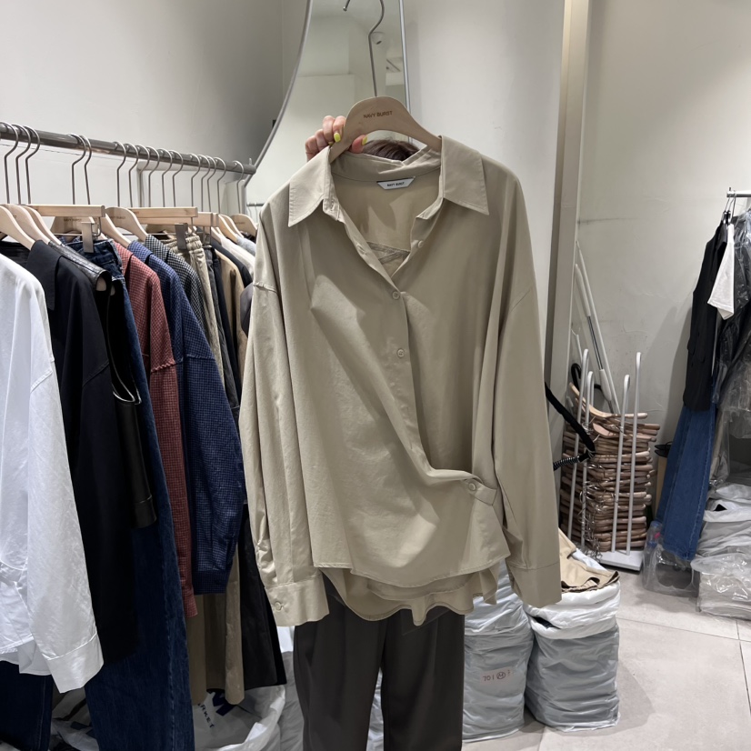 NAVYBURST東大門㊣直郵女士新品時尚職業25秋冬熱賣襯衫蕾絲衫NAVY BURST襯衫/蕾絲衫圖色2