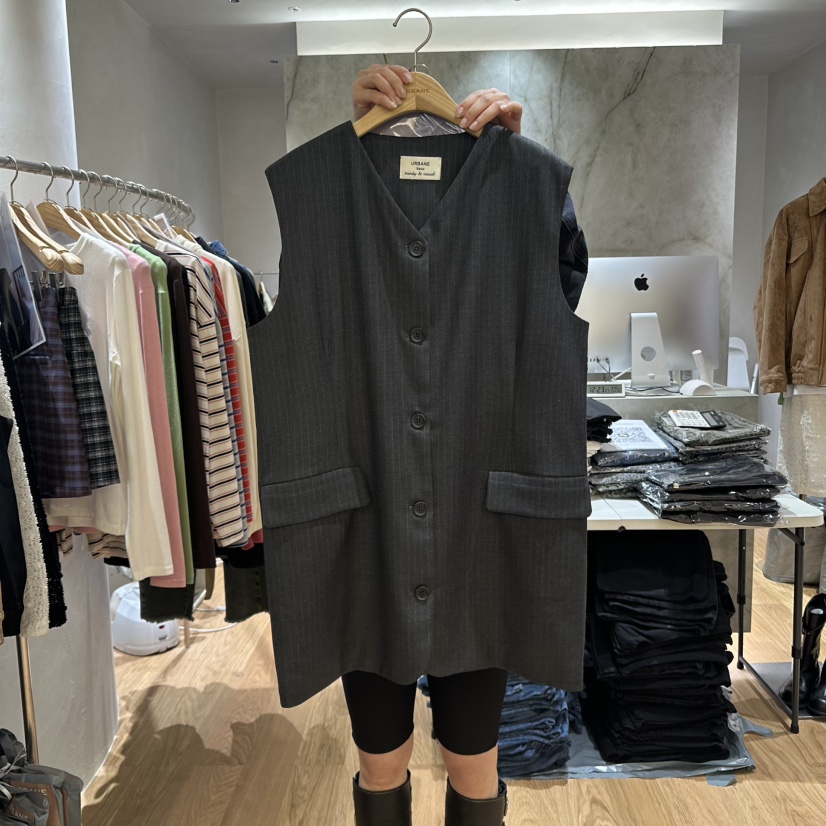 URBANE-P韓國直郵㊣女士新品人氣25秋冬休閑真品職業推薦馬甲URBANE-P馬甲圖色2