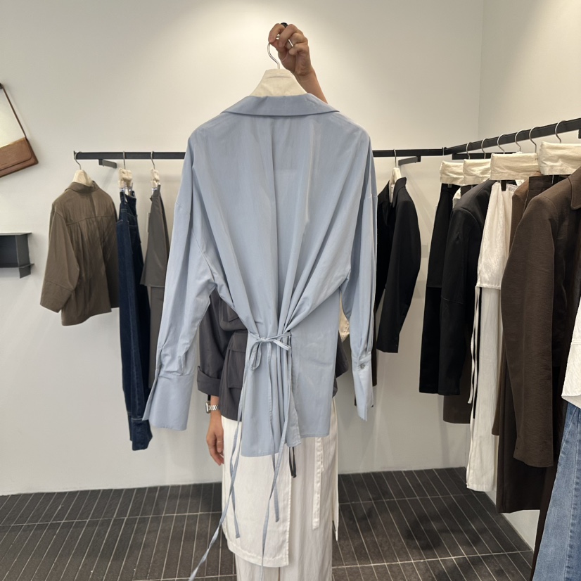 FIND-P韓國代購㊣女裝新款人氣時尚真品25秋冬休閑襯衫蕾絲衫FIND-P襯衫/蕾絲衫
