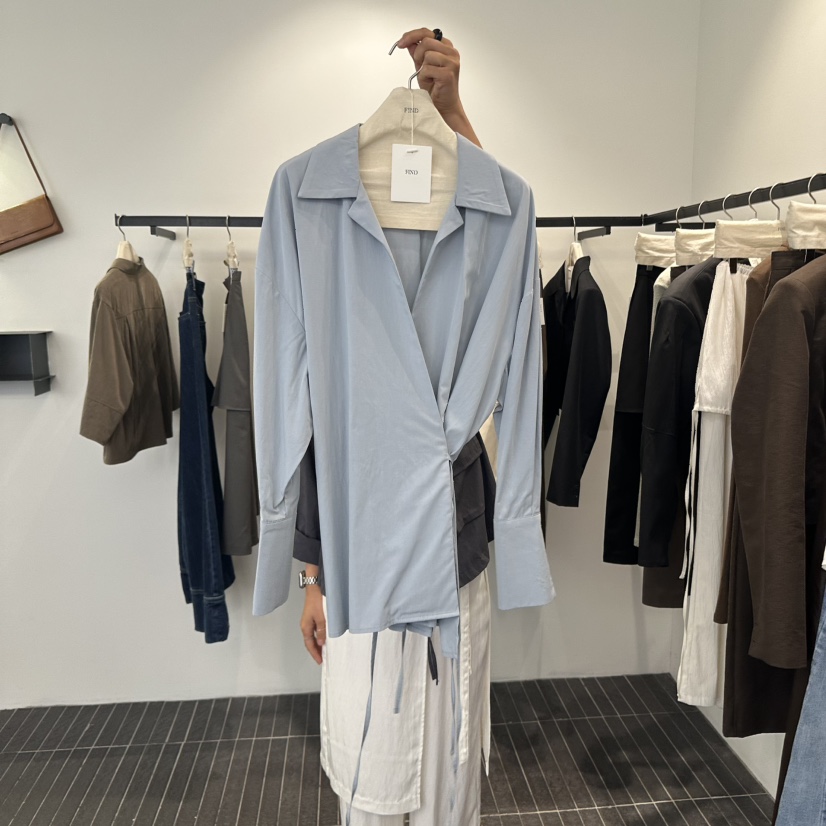 FIND-P韓國代購㊣女裝新款人氣時尚真品25秋冬休閑襯衫蕾絲衫FIND-P襯衫/蕾絲衫圖色2