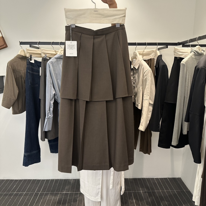 FIND-P東大門㊣實拍女裝新品職業25秋冬休閑推薦時尚真品長裙FIND-P長裙圖色1