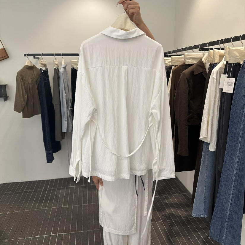 FIND-P韓國代購㊣女裝新品休閑人氣熱賣25秋冬襯衫蕾絲衫口袋FIND-P襯衫/蕾絲衫