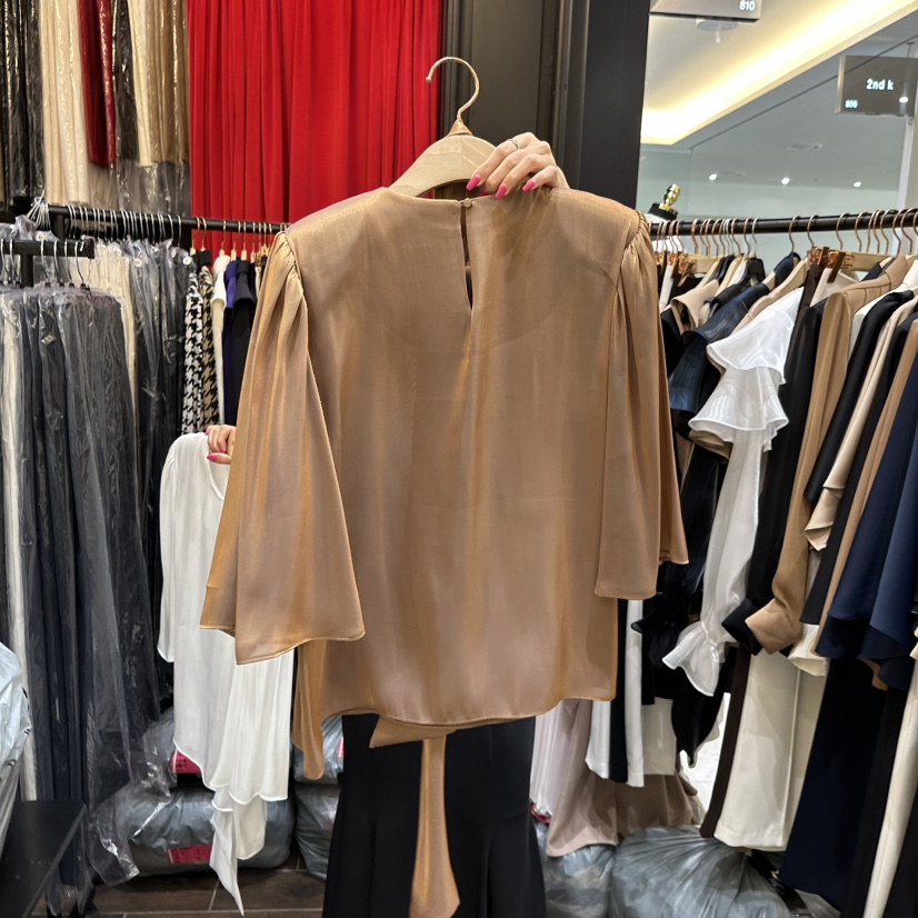HERISH韓國代購㊣女裝新品熱賣休閑推薦時尚襯衫蕾絲衫含圍巾Herish襯衫/蕾絲衫