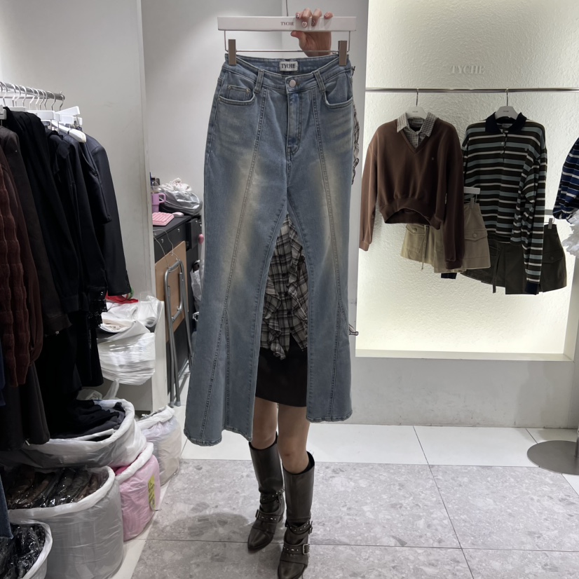TYCHE東大門㊣實拍女裝新品人氣25秋冬熱賣時尚推薦真品牛仔褲TYCHE牛仔褲
