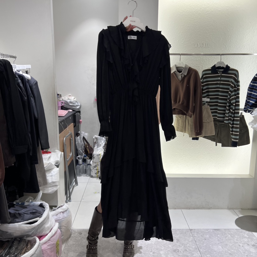 TYCHE東大門㊣實拍女士新款推薦25秋冬休閑人氣真品時尚連衣裙TYCHE連衣裙圖色2