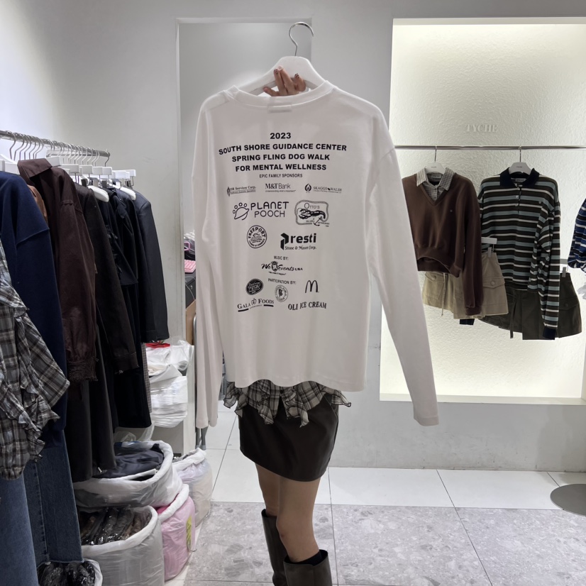 TYCHE韓國直郵㊣女士新品休閑時尚人氣推薦職業25秋冬長袖T恤TYCHE長袖T恤