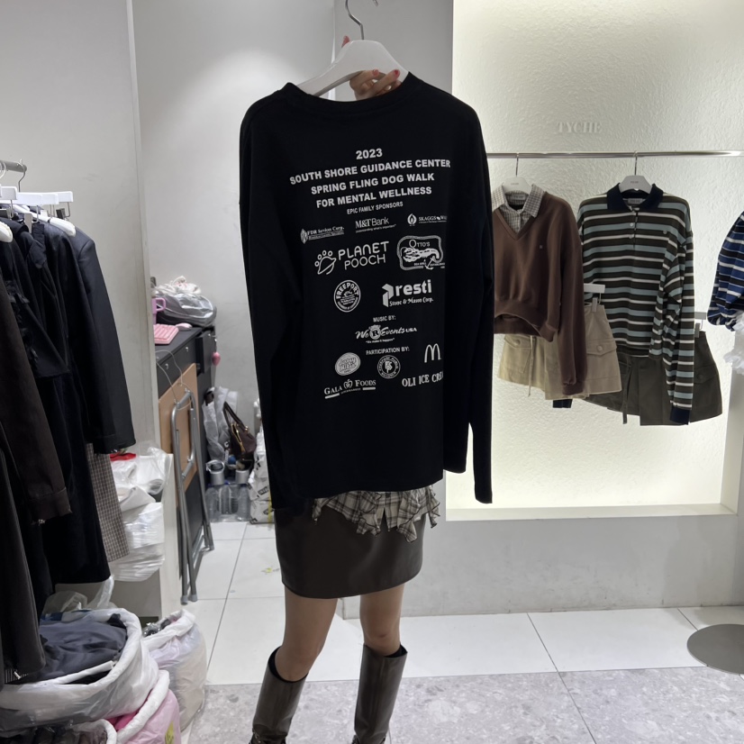 TYCHE韓國直郵㊣女士新品休閑時尚人氣推薦職業25秋冬長袖T恤TYCHE長袖T恤