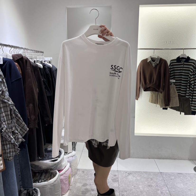 TYCHE韓國直郵㊣女士新品休閑時尚人氣推薦職業25秋冬長袖T恤TYCHE長袖T恤