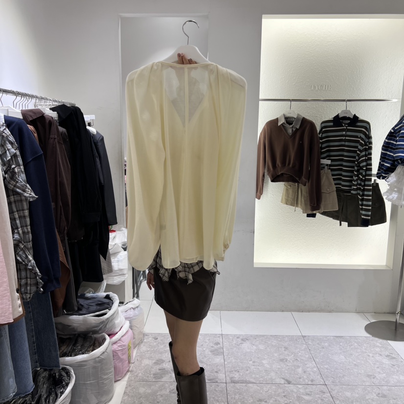 TYCHE韓國代購㊣女裝新品真品熱賣推薦時尚休閑25秋冬襯衫蕾絲衫TYCHE襯衫/蕾絲衫