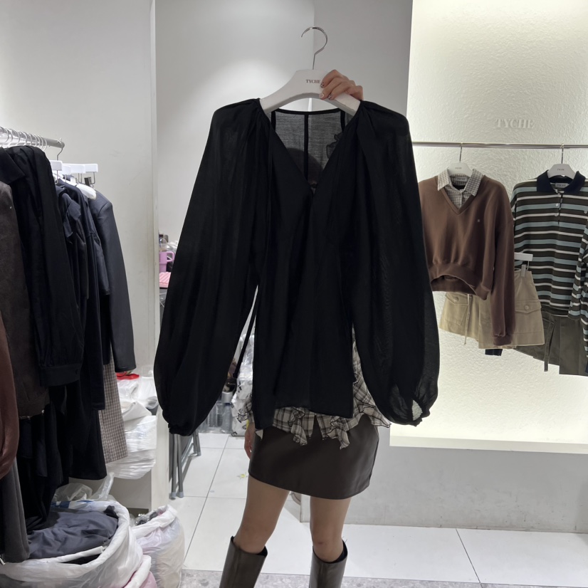TYCHE韓國代購㊣女裝新品真品熱賣推薦時尚休閑25秋冬襯衫蕾絲衫TYCHE襯衫/蕾絲衫圖色3