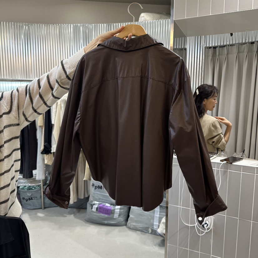 ALEGRE東大門㊣實拍女裝新品真品25秋冬時尚熱賣襯衫蕾絲衫ALEGRE襯衫/蕾絲衫
