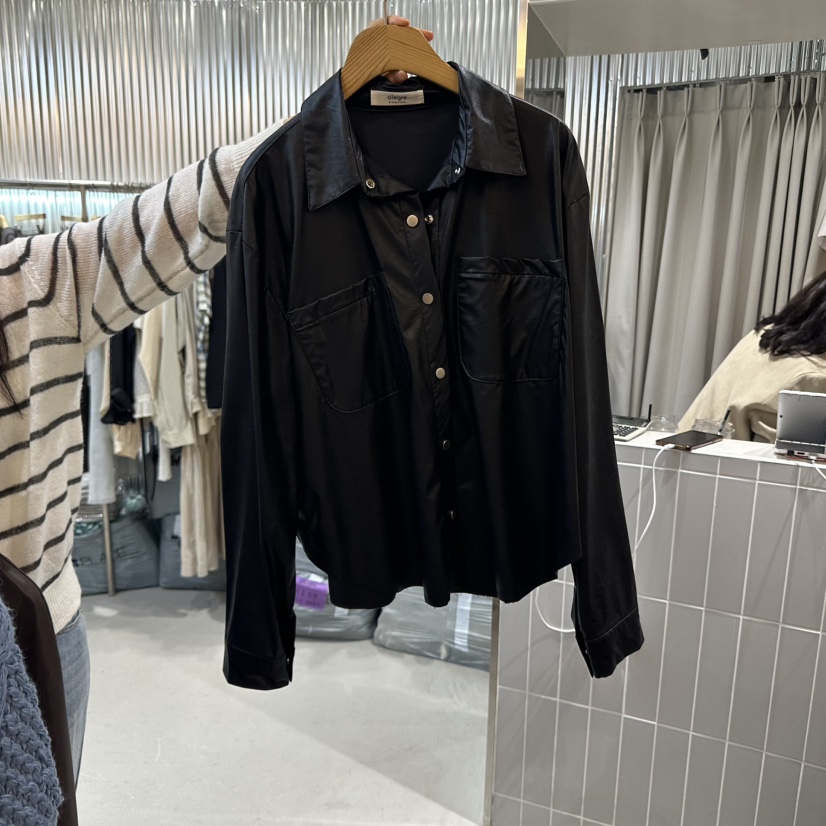 ALEGRE東大門㊣實拍女裝新品真品25秋冬時尚熱賣襯衫蕾絲衫ALEGRE襯衫/蕾絲衫圖色2
