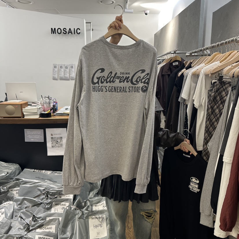 MOSAIC韓國直郵㊣女裝新款25秋冬職業熱賣推薦人氣休閑長袖T恤MOSAIC長袖T恤