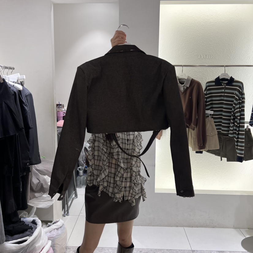 TYCHE東大門㊣直郵女裝新品真品休閑推薦25秋冬人氣夾克短款TYCHE夾克