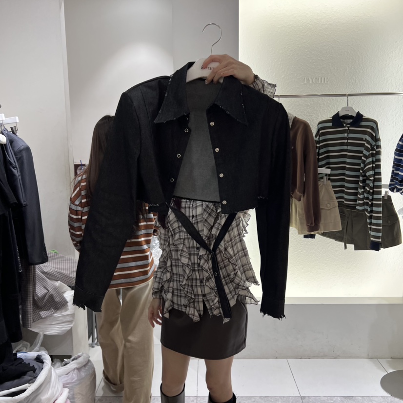TYCHE東大門㊣直郵女裝新品真品休閑推薦25秋冬人氣夾克短款TYCHE夾克圖色2