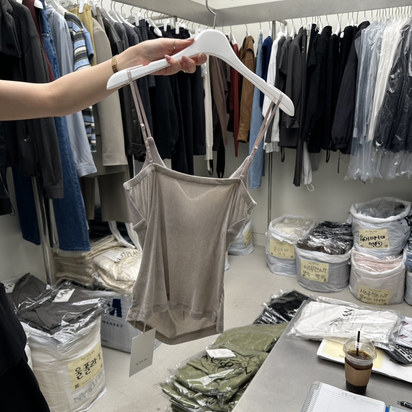 NUTPLAN東大門㊣實拍女士新款25秋冬休閑真品吊帶背心網眼透視NUTPLAN吊帶/背心