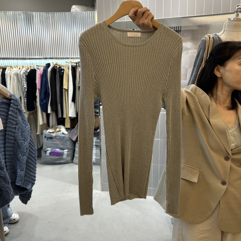 ALEGRE韓國代購㊣女士新品人氣時尚熱賣休閑職業推薦針織衫ALEGRE針織衫圖色2