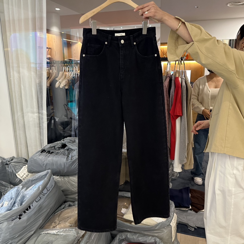 ROUNDER東大門㊣直郵女士新品職業休閑熱賣推薦休閑褲寬松牛仔ROUNDER休閑褲圖色1