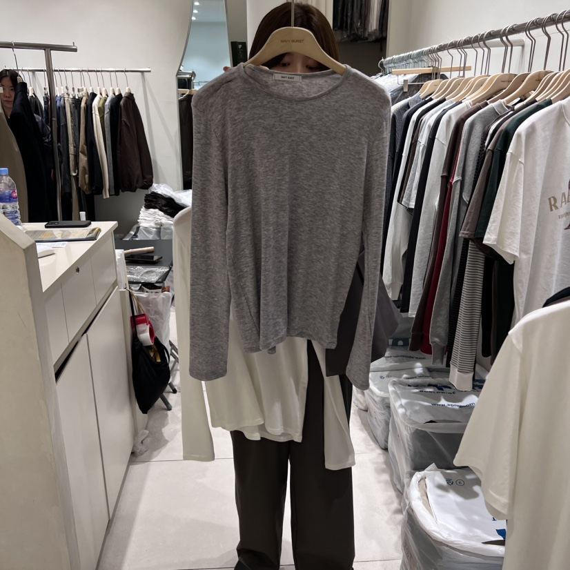 NAVYBURST韓國直郵㊣女裝新品熱賣25秋冬推薦時尚人氣長袖T恤NAVY BURST長袖T恤圖色2