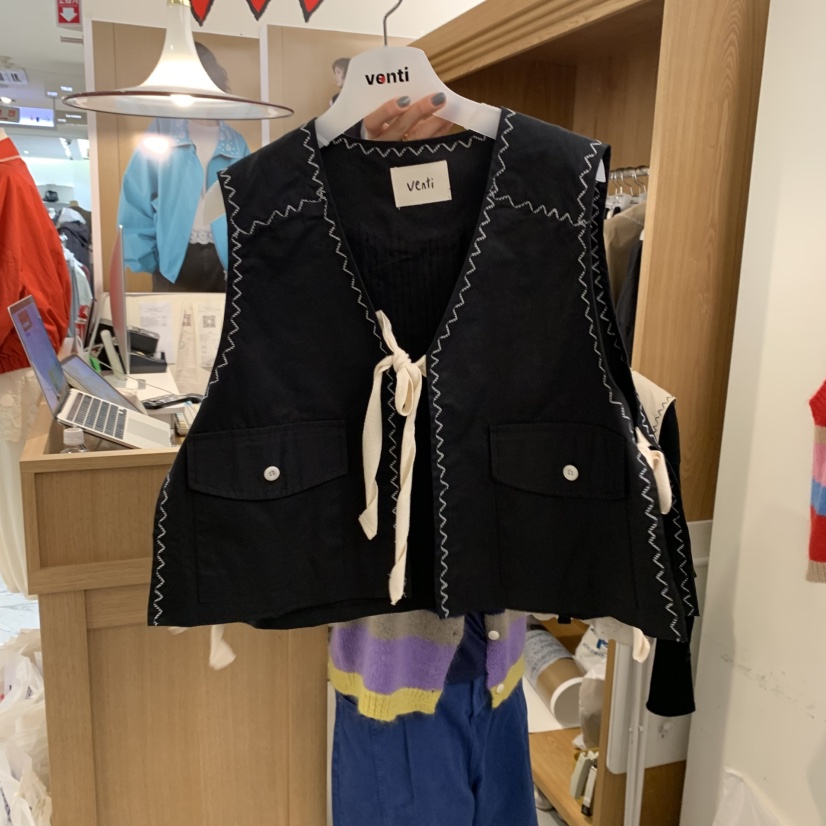 VENTI韓國代購㊣女裝新款職業熱賣時尚休閑人氣馬甲不含內搭VENTI馬甲圖色2