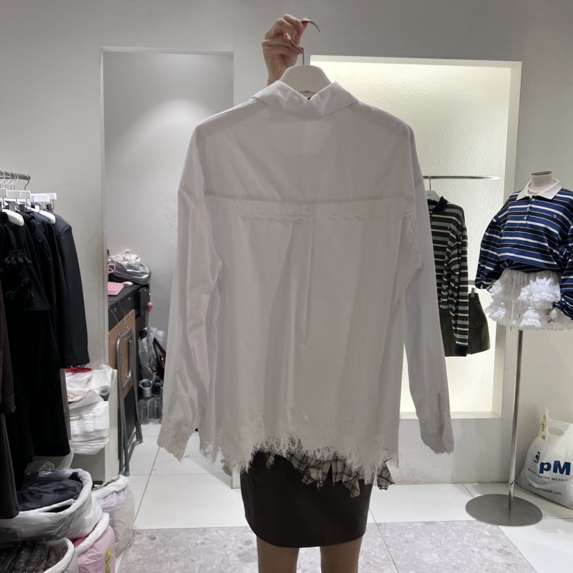 TYCHE韓國直郵㊣女裝新品人氣真品熱賣推薦襯衫蕾絲衫不含腰帶TYCHE襯衫/蕾絲衫