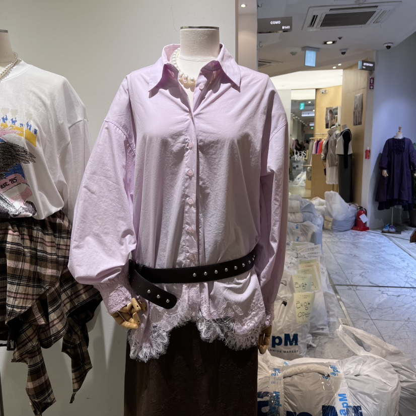 TYCHE韓國直郵㊣女裝新品人氣真品熱賣推薦襯衫蕾絲衫不含腰帶TYCHE襯衫/蕾絲衫