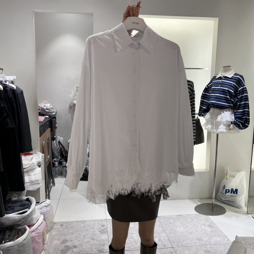 TYCHE韓國直郵㊣女裝新品人氣真品熱賣推薦襯衫蕾絲衫不含腰帶TYCHE襯衫/蕾絲衫圖色2